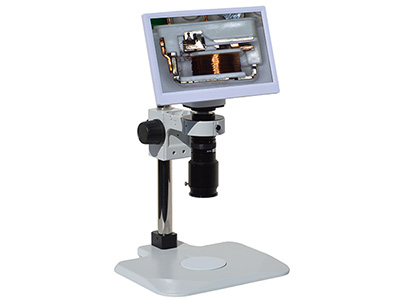 HD801LBSm12 hd 1080p digital microscope with basic stand and 12 inch hd monitor