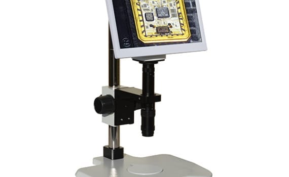 HD802LBSm12 hd 1080p high magnification digital microscope with basic stand and 12 inch hd monitor