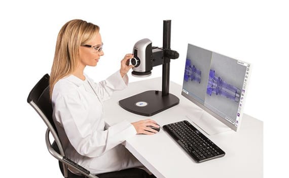 Omni-Core hd 1080p auto focus Integrated Measurement Digital Microscope Side by Side image comparison