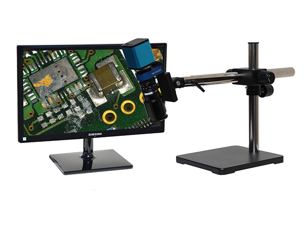 HDAF201LUSm24 hd 1080p auto focus digital microscope with universal boom stand and 24 inch hd monitor