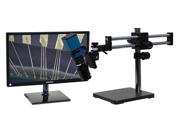 HDAF201LDUm24 hd 1080p Auto Focus Digital Microscope with dual sliding arm stand and 24 inch hd monitor