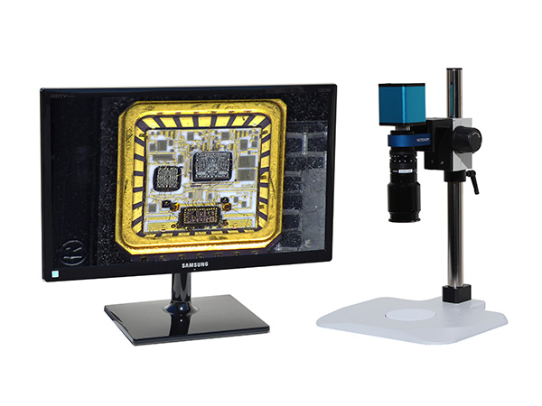 HDAF201LBSm24 hd 1080p Auto Focus Digital Microscope with basic stand and 24 inch hd monitor