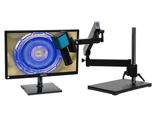 HDAF207LABm24 hd 1080p Auto Focus Digital Microscope with articulating arm stand with 24 inch hd monitor