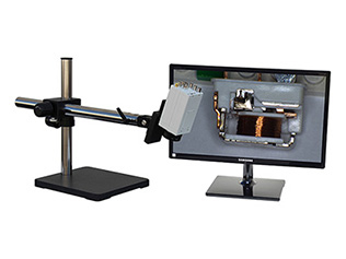 HDAF900 hd 1080p Auto Focus Digital Microscope with universal boom stand and 24 inch hd monitor