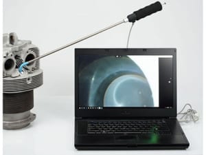 VB400 USB Video Borescope connected to PC laptop