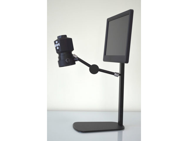 HD-A23001 All-in-One HD 1080p Economy Digital USB Microscope with 12.5″ HD Monitor and magic arm extended