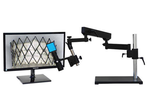 HDAF205LABm24 HD 1080p Economy Auto Focus Wi-Fi Digital Microscope with articulating arm stand and 24 inch hd monitor