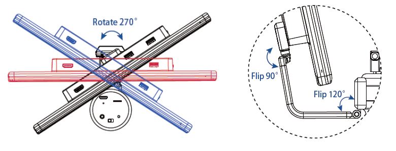 3D-HD906 HD 1080p 3D Viewing Digital Microscope camera with built in 12.5" hd monitor angled rotations