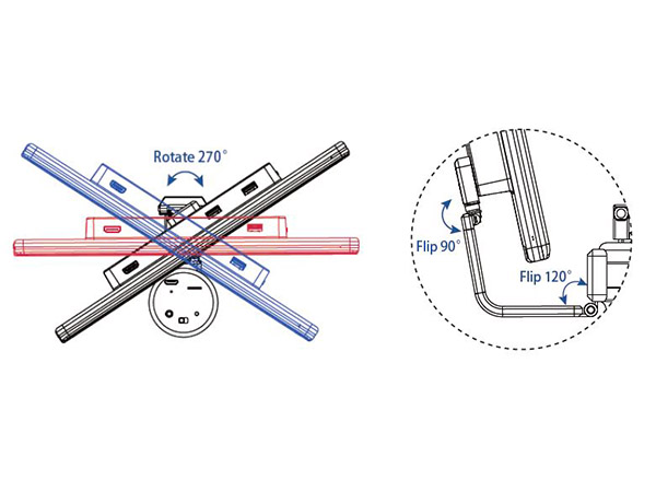 3D-HD906 HD 1080p 3D Viewing Digital Microscope camera built in 12.5 inch hd monitor with angled rotations
