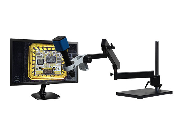 HDAF206LABm24 hd 1080p auto focus high magnification digital microscope with articulating arm stand and 24 inch hd monitor