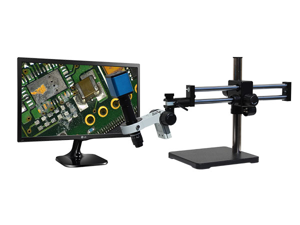HDAF206LDUm24 hd 1080p auto focus high magnification digital microscope with dual sliding arm stand and 24 inch hd monitor