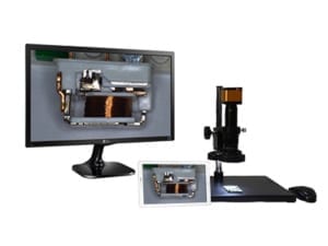 HD2010 HD 1080p Ergonomic Digital Microscope with 12″ HD Monitor and Wi-Fi Option for Tablet Connection