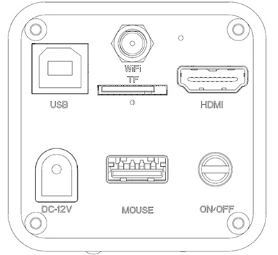 HD2010 HD 1080p Ergonomic Digital Microscope camera outputs