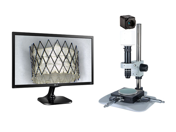 HD706LBSXYm24 HD 1080p High Magnification Pure HDMI Digital Microscope with basic stand, 24 inch monitor, XY measurement stage