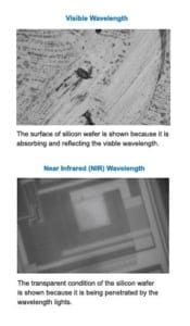 IR-2200 infrared digital microscope visible vs NIR wavelength